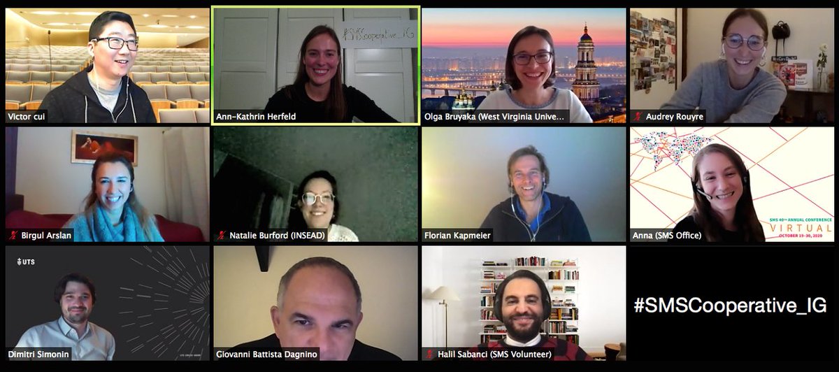 We ended #SMS2020 today with our #SMSCooperative_IG Social. Thank you to all participants (not all portrayed in picture) for the fantastic discussions and to Olga Bruyaka, 
<a href="/victorcui8/">Victor Cui</a> and @audreyrouyre for co-hosting this event with me. Stay tuned for future events from our IG!