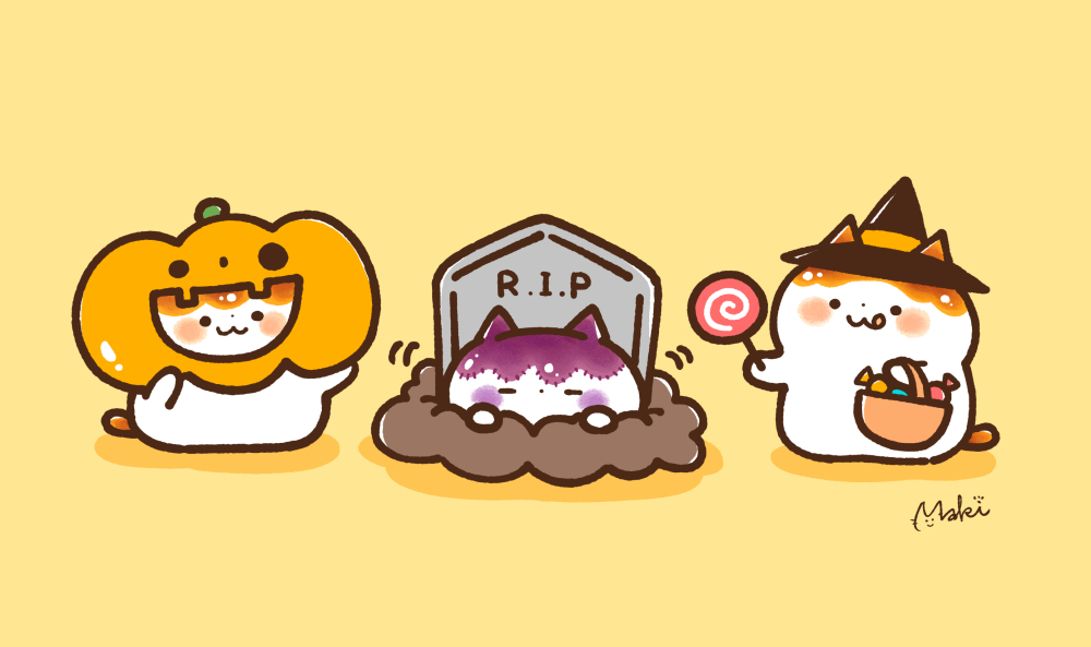 きゃらきゃらマキアート A Twitter ハッピーハロウィン Happyhalloween Halloween みたらしにゃんこ