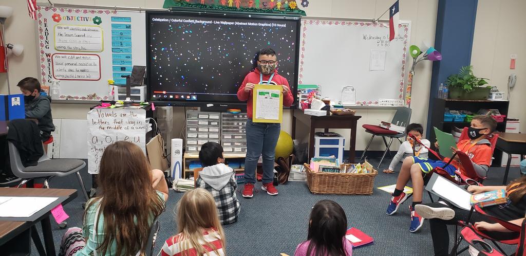 MichelleDuong20's tweet photo. The kiddos and I are so proud of their writing. 100% of participants in celebration! #postcfisd  @verdebowen https://t.co/SGADn51uIk