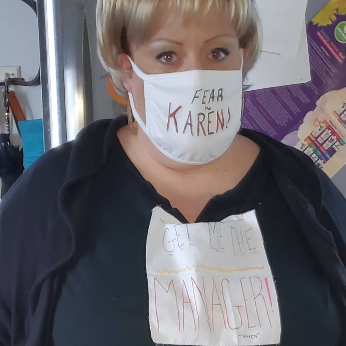 KdocWalters's tweet photo. I was a "Karen" for work today https://t.co/Ne4CWMUTxY