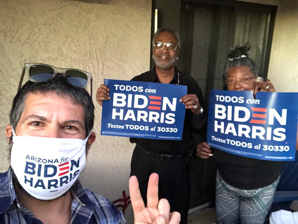 We are proud of the UFW volunteers who are going door-to-door getting out the vote in the battleground state of Arizona. With Election Day 5 days out, it's vital to reach as many voters as possible. If you're in Phoenix  AZ &amp; can help, text/call: 614-390-9968. #MyVoteIsEssential