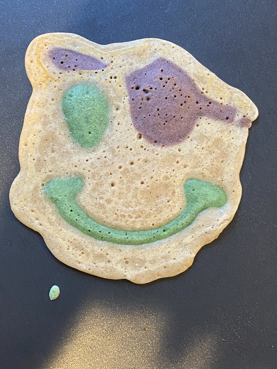 three_slash's tweet image. I think my wife makes the best Halloween pancakes, it wasn’t until the end of the batch that I found this gem. @HackingDave @TrustedSec Happy Halloween.