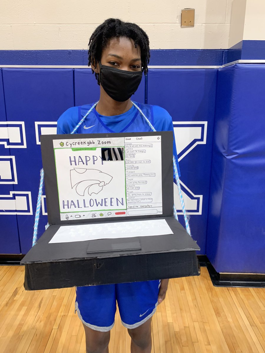 CyCreekGBB's tweet photo. 2nd Annual Halloween Costume practice in the books! 
@jasmyn_ja takes 1st place with being a Zoom...so clever. 
Great job by all our ladies-they love to have fun TOGETHER! 
#FAMILY 
#comindifferent https://t.co/aSfP3Y9nbX