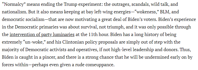 Biden declared that "antifa is an idea" at the first debate and his campaign has given money to bail funds but keep coping about how he's secretly a Clintonian Democrat and not a dotard being manipulated by everyone around him
