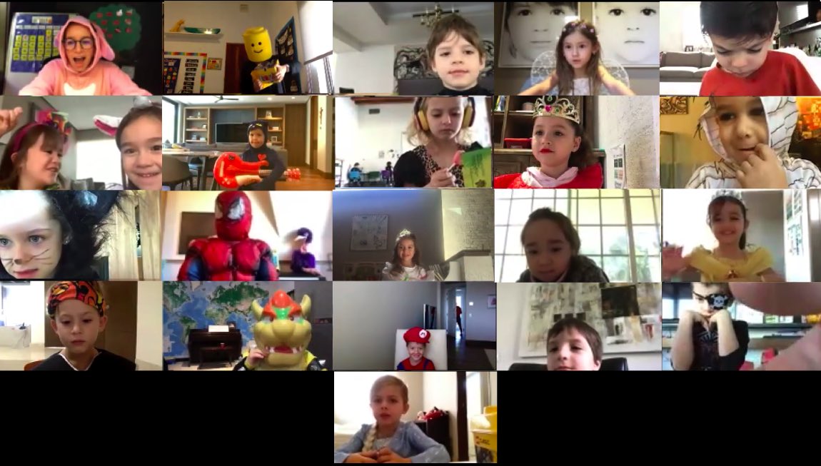 Having a great time in our distance  learning Halloween party!! #PKCdistancelearning #lotsoffun #virtualparade #greatcostumes <a href="/ASFM_official/">Official ASFM</a>