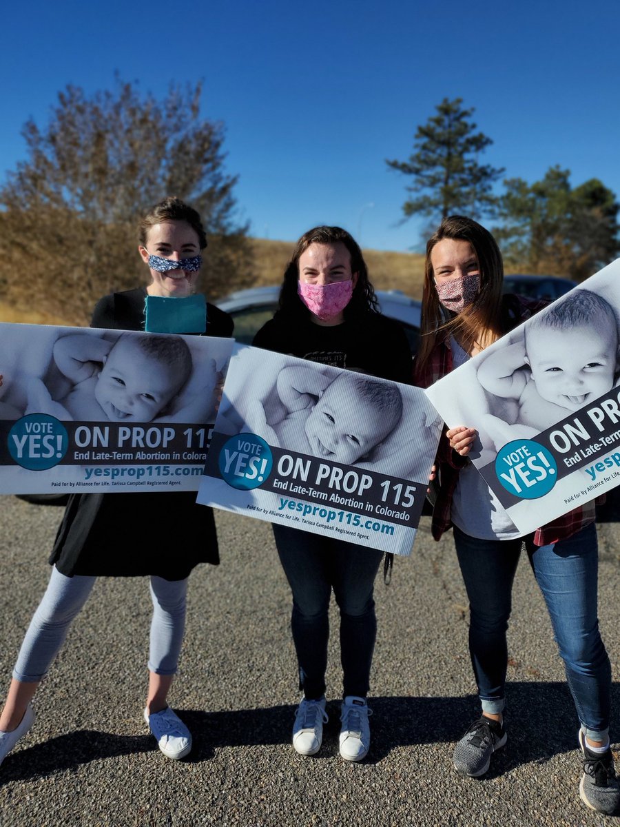 jeffhunt's tweet photo. CCU students at Alameda and Kipling supporting #Yeson115 #YesProp115 https://t.co/wNEp3rVzzy