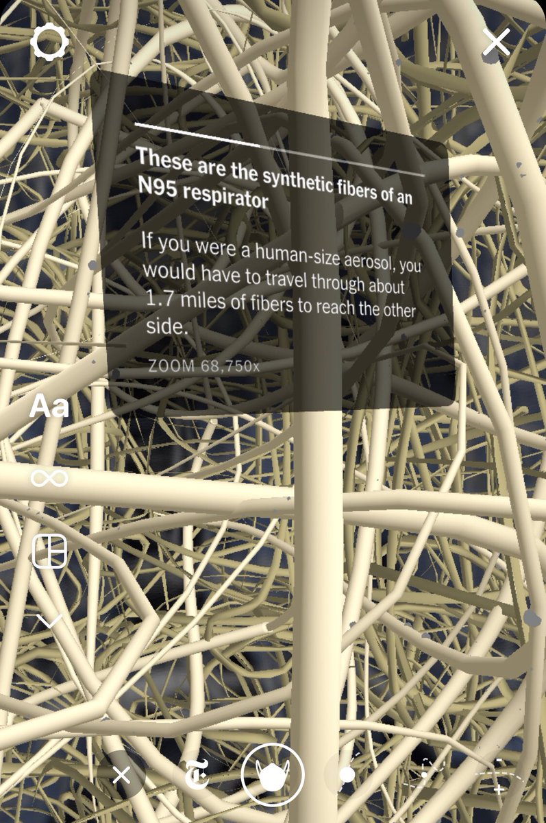 1. Scroll through this article to get a sense of the gauntlet a particle faces inside a mask.

nytimes.com/interactive/20…

2. Then, definitely check out the augmented reality link at the end and walk through the mask. More great visuals and info.

#MasksWork