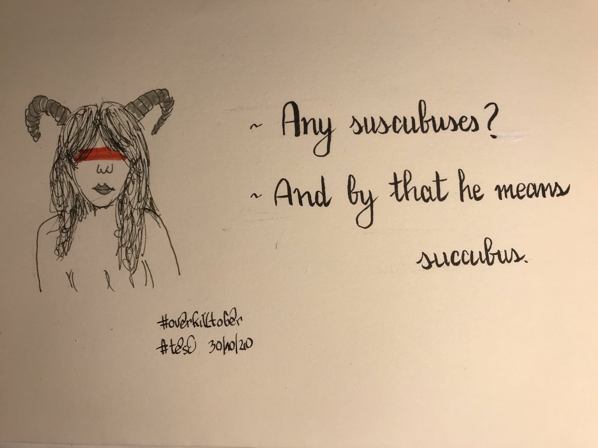 tesdgroupie's tweet photo. Day 30. Succubus
Or as we all read it now, suscubus in #waltlanguage 🐜🖍💜
#overkilltober #inktober2020 #TESD #TESDoverkill @TellEmSteveDave @BQQuinn @sundayjeff @Tesdtown @breakingbranco https://t.co/hz7Ya4JWwO