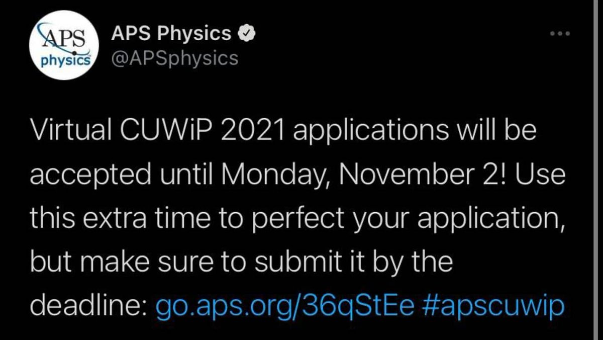 SPSUPRRP's tweet image. REGISTER FOR CUWiP 2021 TODAY! You have until Monday, November 2nd! 🤩🆓
~
#CUWiP2021 #CUWiP #Physics #Women #APSPhysics #APS #Register #WomenInSTEM