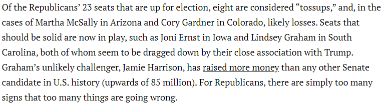 lol he actually thinks Lindsey Graham is gonna loseprotip: Graham's Democratic opponent raising tons of money means nothing for the same reason Ilhan Omar's GOP opponent raising tons of money means nothing because fools and their money are easily parted