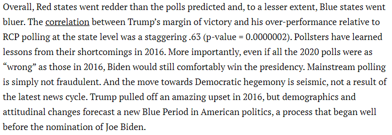 "Mainstream polling is simply not fraudulent."okay Redditlove too see people who call the media "fake news" breathlessly believe everything that same media puts out