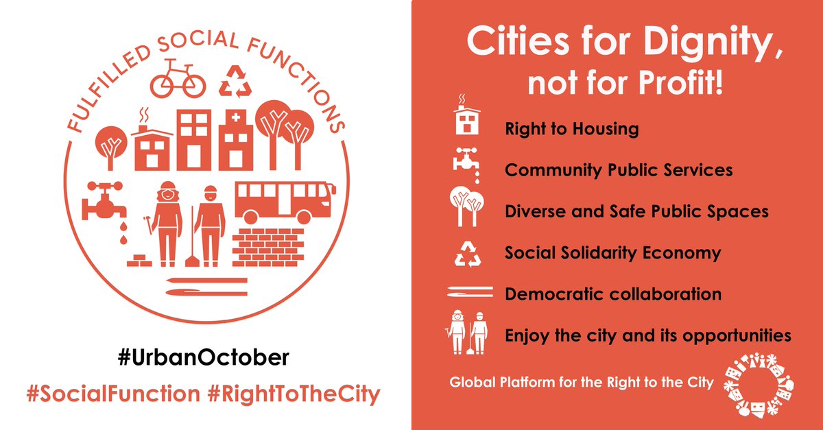 Soltrumbo's tweet image. On World Day for the #RightToTheCity, we demand cities understood as #commons, fulfill their #SocialFunction and the #RightToTheCity beyond the global crises, at the service of the whole community, ensuring social protection and quality of life for all