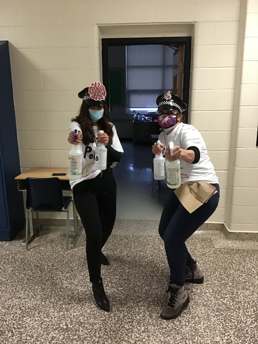 COVID Police. No germs in our school on our watch. <a href="/queenston_dr/">Queenston Drive Public School</a> <a href="/PeelSchools/">Peel District School Board</a>