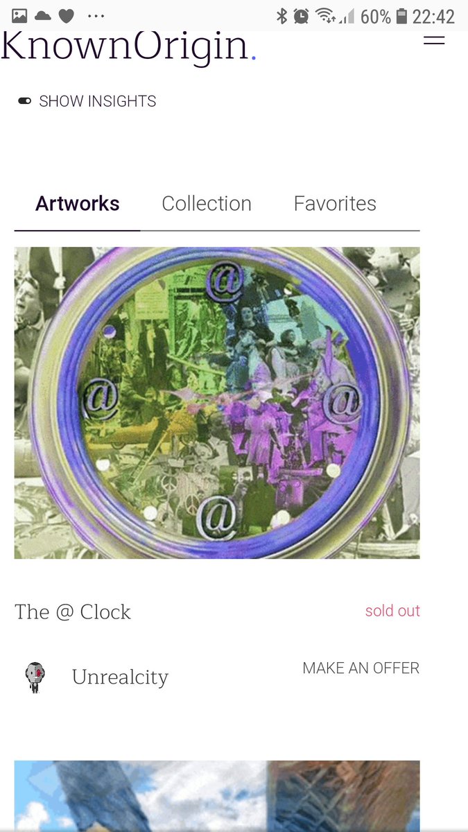 UnrealcityArt's tweet photo. Oddly humbling that the week that started with the sale of #MoreThanGlass ended with my 100th sale on @KnownOrigin_io , a piece I derived from one of my MTG layers.
Thank you. https://t.co/S6fKvl0hAL
