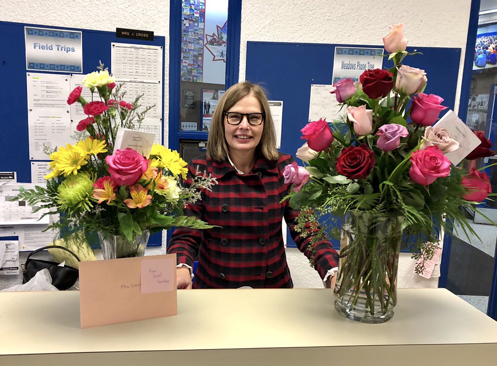 Today we paid tribute to Mrs. Cross who is retiring after 22 years of dedicated service to our Meadows Community.