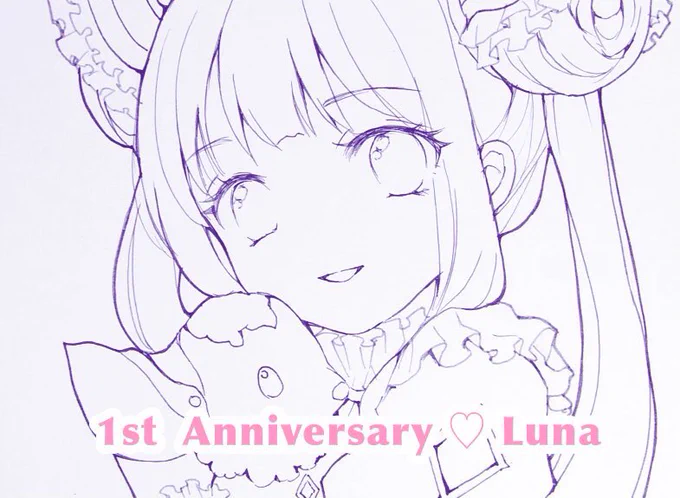 ルナちゃん?✨
お誕生日不明なので、プリコネ実装から1年の今日!お祝いなのですଘ(੭ˊ꒳ ˋ)੭✧

クラバト終わってから急いで描きました!!
色塗りは…、落ち着いたらしていこうと思います( ' ▽ ` )

#プリコネR 