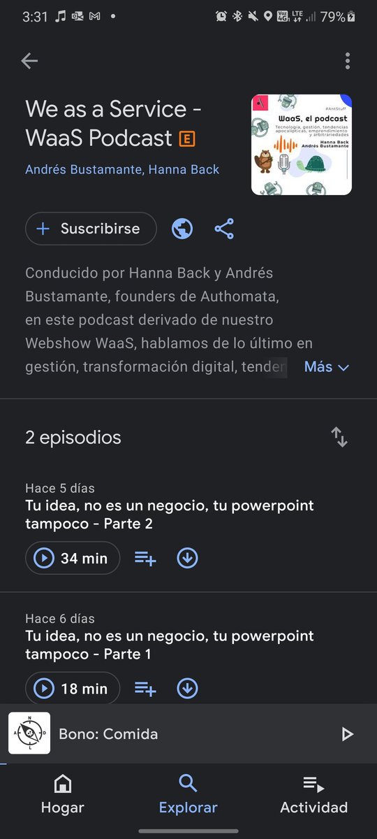 authomata_io's tweet photo. Ya estamos en Spotify, Google podcast y Apple podcast... Waas podcast! Para que nos escuches en donde quieras y cuando quieras! https://t.co/M2ZbR5k3Ag
