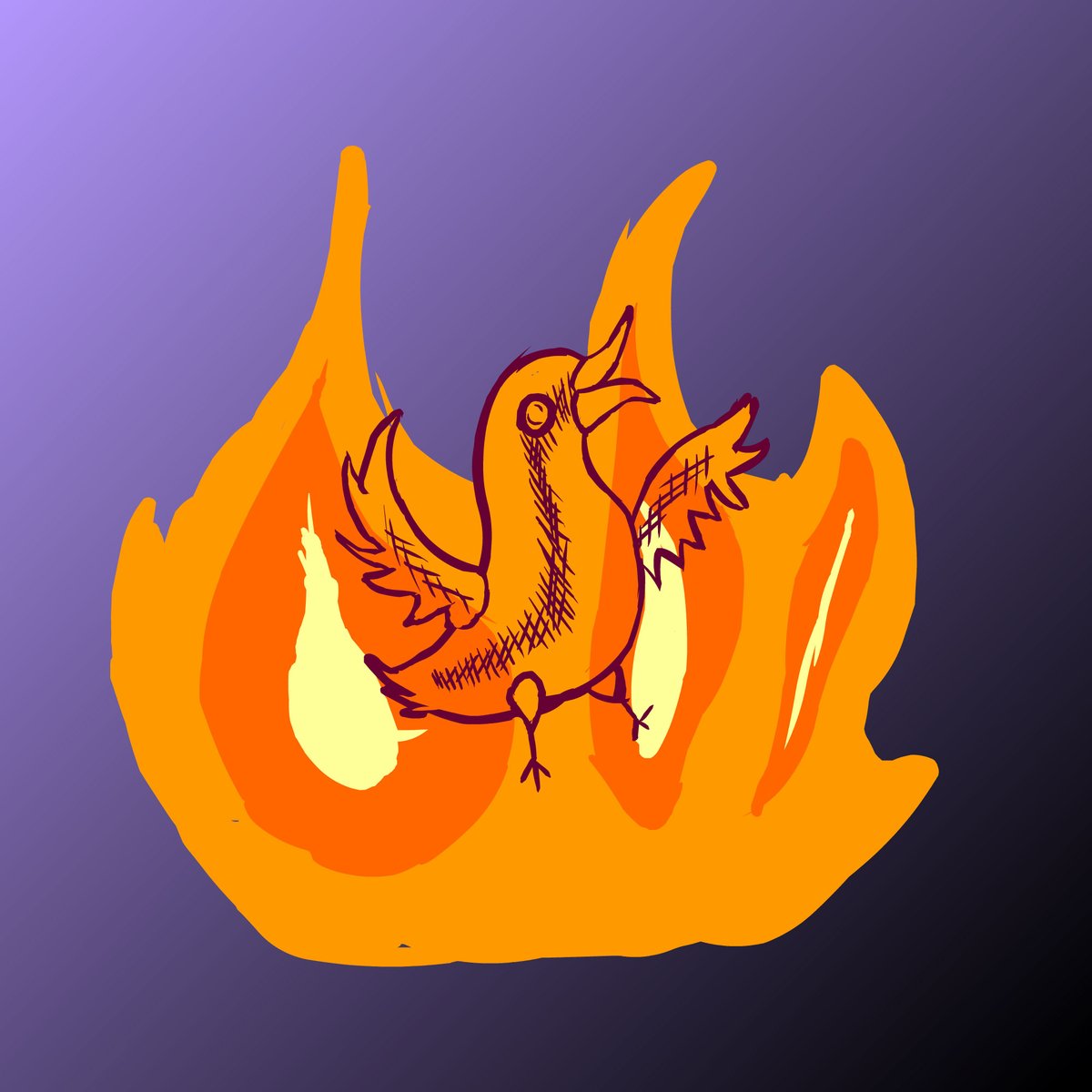 Gamesquidable's tweet photo. Fire Chicken! #adobeflash #flashdrawing #illustration #inktober #drawing #ink #sketch #fire #adobe https://t.co/1OKqFZxIjg