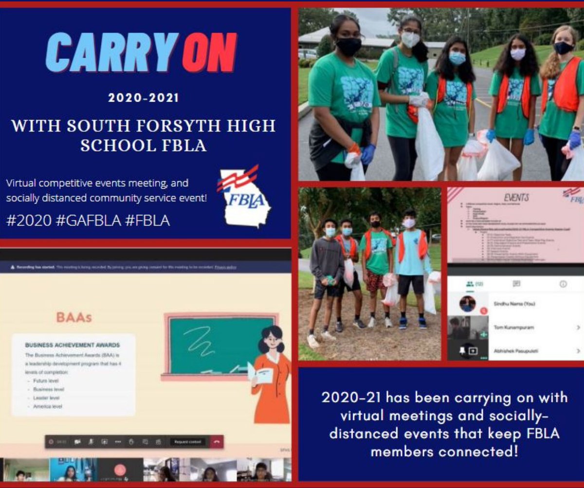Despite COVID-19, the SFHS FBLA family continues to support the community and one another while maintaining social distancing policies. #GAFBLA #GAFBLACOY