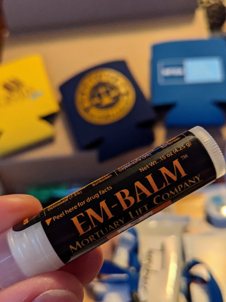 NoahWatry's tweet photo. You get a swag bag! I get a swag bag! We all get a swag bag! @NFDA @NomisPub @federatedins #Embalm #FuneralService #NFDA https://t.co/28fLwGC9um