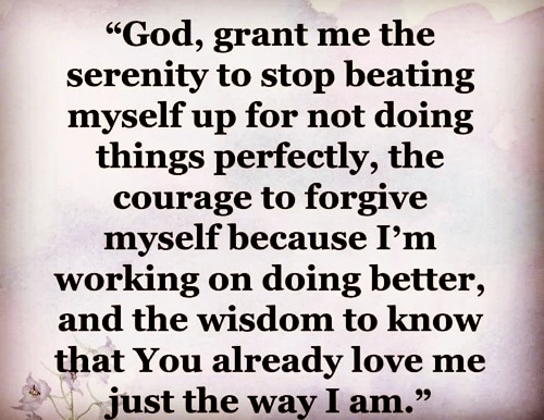 DrPenK's tweet photo. The OTHER Serenity Prayer~
God, grant me the serenity to stop beating myself up for not doing things perfectly, the courage to forgive myself because I'm working on doing better, and the wisdom to know that You already love me just the way I am. #Reflection #UnconditionalLove https://t.co/ZKZ5ZnyrYm