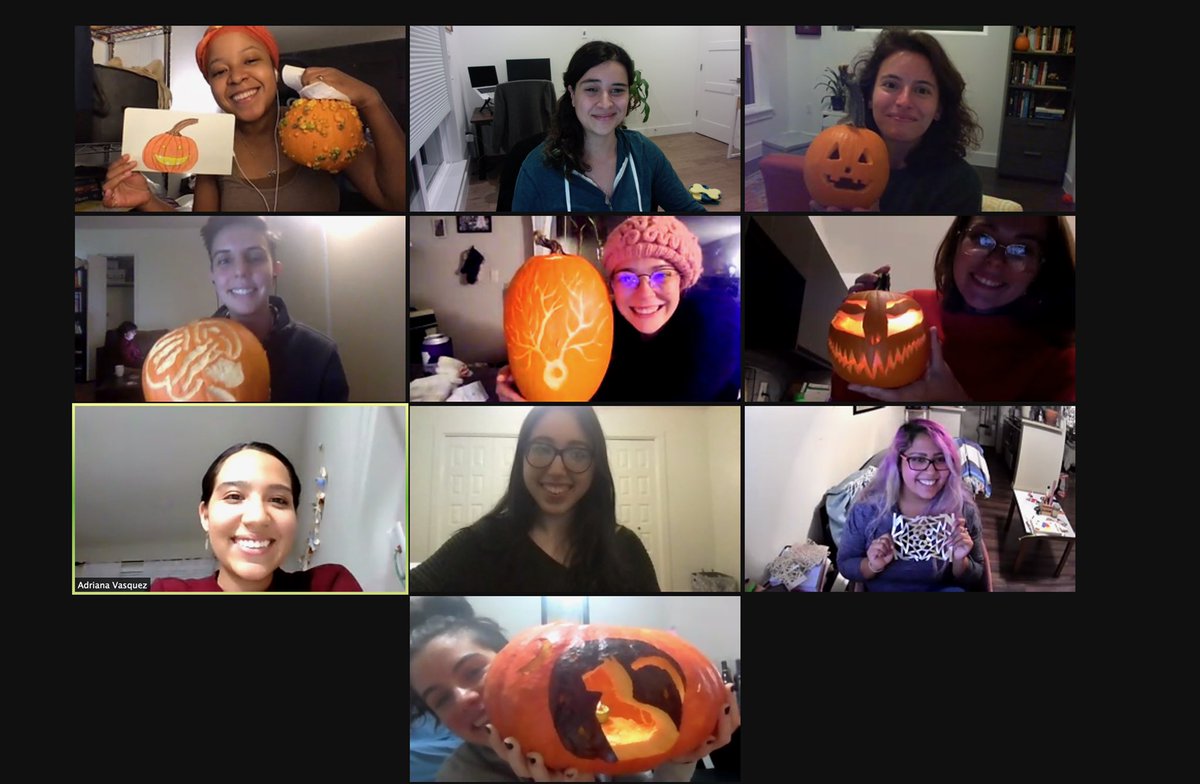 Thank you Melanie, Sara and Tehila for setting up last night’s Fall Zoom Party! 
Winners of the Pumpkin Carving Contest:
1st place (tied): Sydney and Serena
3rd place: Anna
🎃🧡🍂