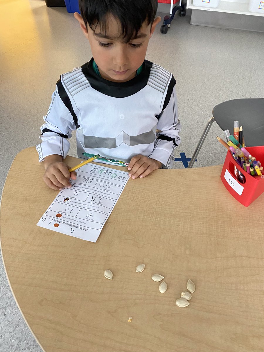 Michelle_Bourge's tweet photo. Pumpkin investigation and Halloween Bingo to practice our vocabulary and syllables! On ❤️ l’Halloween! #SageCreekLRSD #ESCSmastery https://t.co/B3v0H6J9cI