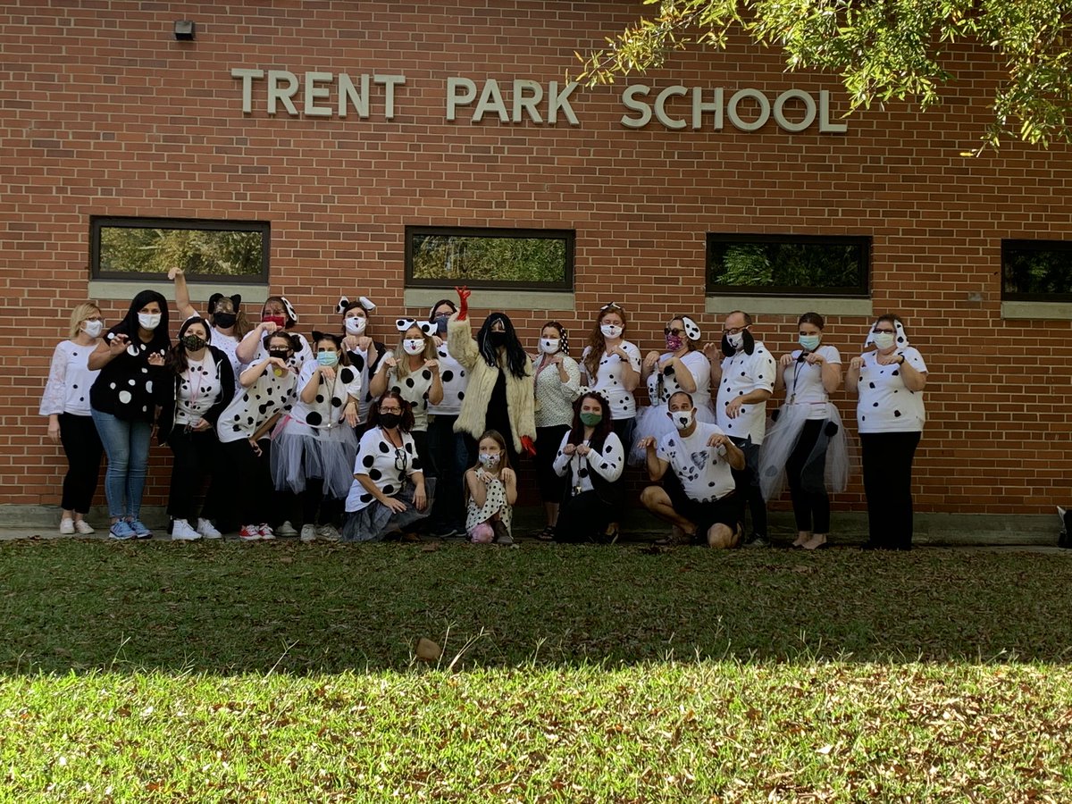 Cruella DeVille and her 101 Dalmatians came for a visit to TPE today!!