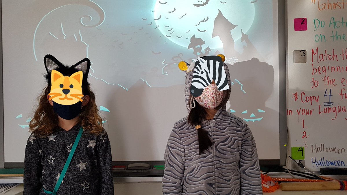 ginghamclass's tweet photo. We also had some beautiful witches, masked kiddos,  and animal characters in class today! https://t.co/8FuYcnJRKM