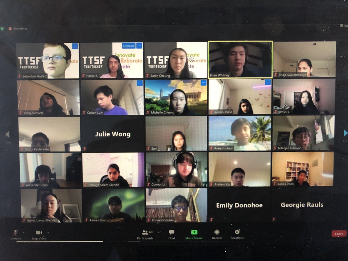 RehaTtsf's tweet photo. Celebrating @TeenTechSF #Coding for #COVID+#Community with student teams creating tech solutions to #HealthCare, #Sustainability, #SocialInjustice, #DistanceLearning 
Congratulations
1st: #Decrypt 
2nd: #Virtuschool 
3rd: #EcoWay 

Thanks @raspberrypi, @makeymakey @whenyouthvote https://t.co/L5wiapAhPE