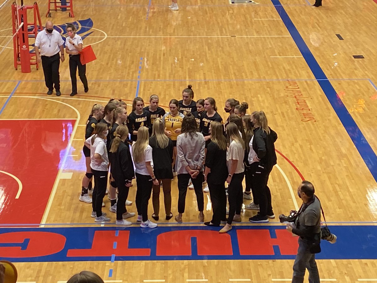 As I watched this group huddle for the last time, we couldn’t be prouder of a group of young ladies.  They fought with grit and played their hearts out.  Thank you Seniors and Coach Bergkamp &amp; staff.  

Class 4A Runner-Ups is a great accomplishment!  <a href="/AndaleVB/">Andale Volleyball</a>