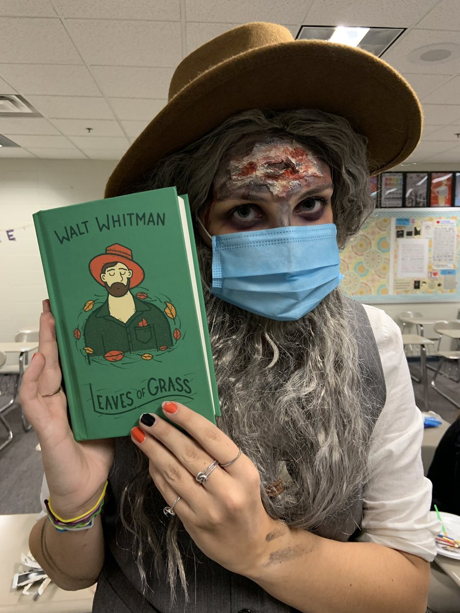 PMHSCWC's tweet photo. So, we don’t know how to spell Dr. Seuss, but other than that, we had so much fun helping Riley as the Undead Poets’ Society! There’s still 30 minutes left! Get to the school if you can! #barbaricyawp #todieornottodie #falconsownig #ftk https://t.co/sJN3jPlcJe