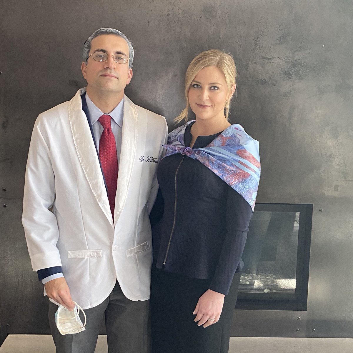 Only took our 😷 off for the photos. <a href="/realDrBirx/">Deborah Leah Birx</a> <a href="/DrAnthonyF/">AnthonyFauci</a>