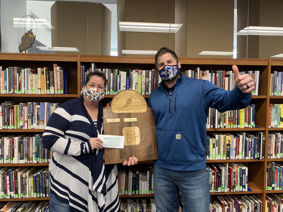 ccsdofficial's tweet photo. And the champion of the 2nd annual faculty chili cook off is.... Mrs. Bates!   Thanks to the scoreboard for sponsoring this event again. https://t.co/aTzI3T5Yxa