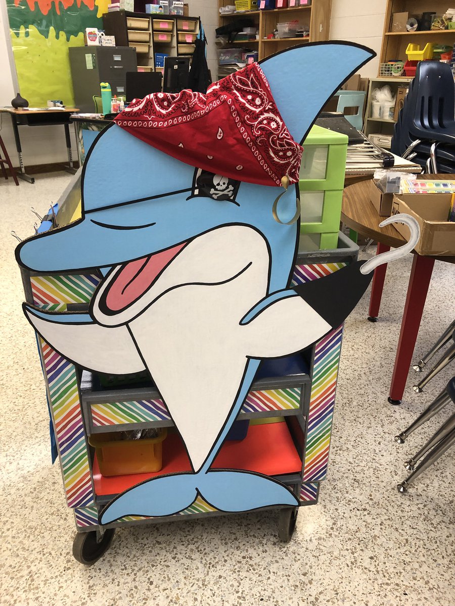 artwalkervb's tweet photo. Flippy was a pirate for Halloween today 🎃 #CESart #artonacart #adventuresofflippy @CentervilleVB https://t.co/aNhupMblNJ