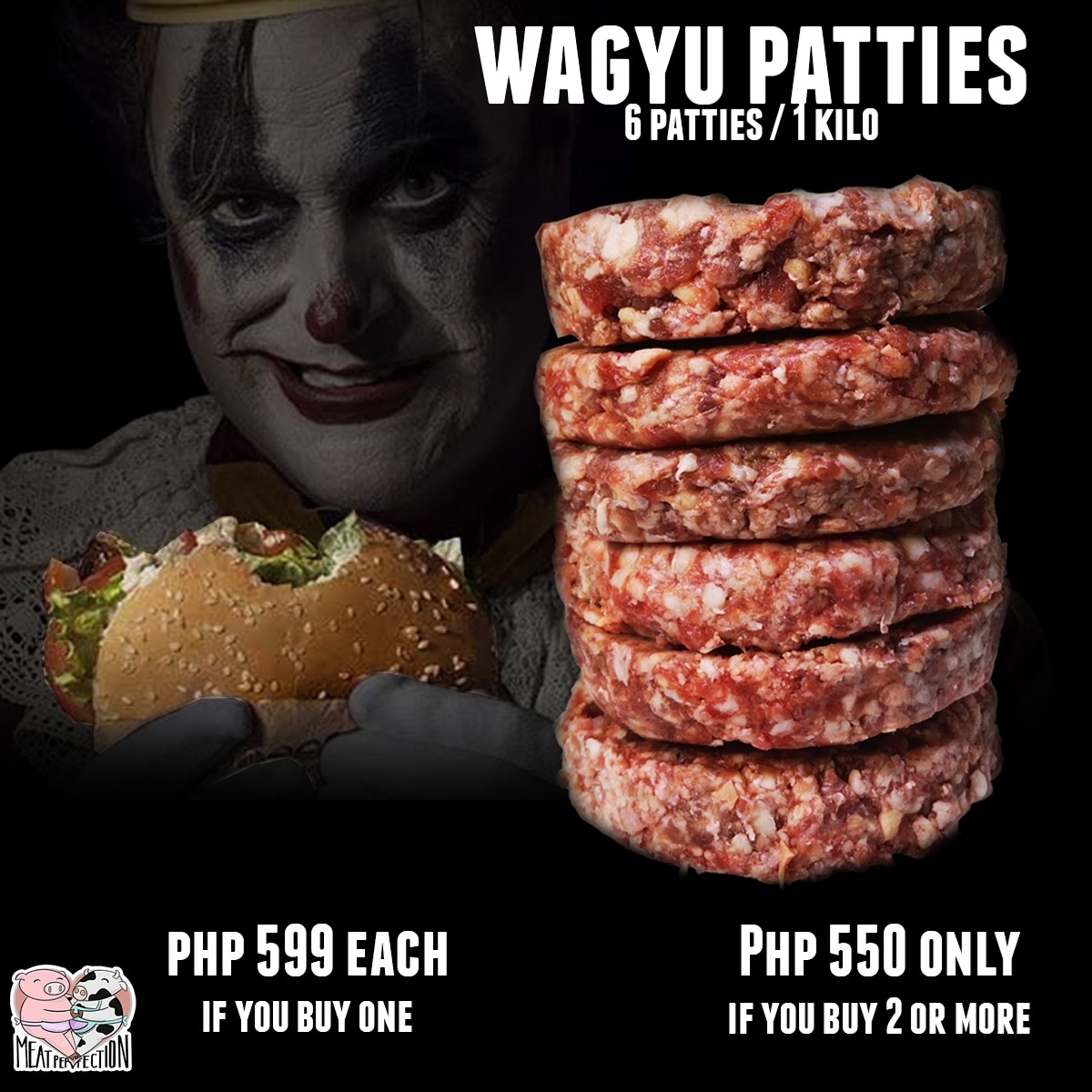 ConchArtist's tweet photo. Omg ๐๐๐ Meat Perfection has a Halloween promo! I seriously love their stuff!! #meat is life
https://t.co/l55fpDGaUs
IG: @meatperfection
#meatperfection #delicious #imported #wagyu #wagyubeef #beef #wagyupatties #burgerpatties #burger #food #halloween #promo #forsharing #dine https://t.co/vjwWwLCVSM