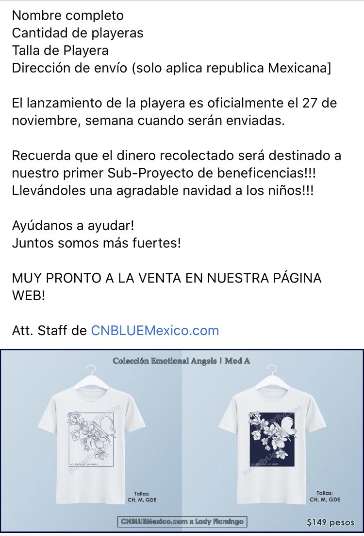 CNBLUEMexicoCOM's tweet photo. [PRE-VENTA] #RButterflyLight][#BOICESupport] Primera Colección Limitada - Emotional Angels. Mod A.1 | Our First Christmas Together | #CNBLUE - "Juntos ayudamos más" | Ayúdanos a compartir https://t.co/6GElbO0c4J