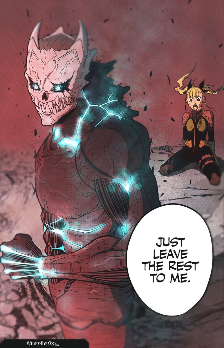 Kaiju No. 8 coloring - "Leave the rest to me"
#KaijuNo8
#怪獣8号
#mangacoloring