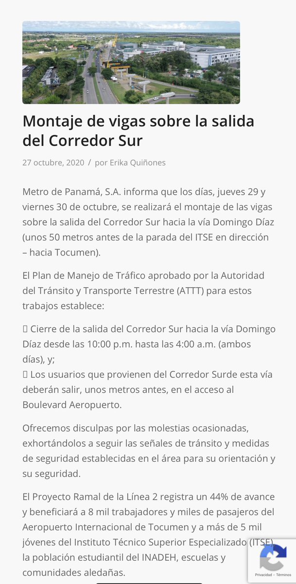 #MetroInforma Los trabajos de montaje de vigas, programados sobre la salida del corredor sur, se extenderán hasta el domingo 01 de noviembre.
Estos trabajos se realizan en horario de 10:00pm a 4:00am.
Tome las precauciones por el desvío de tráfico antes anunciado. https://t.co/xJWquXQfr8 https://t.co/aPS7ipCUrw
