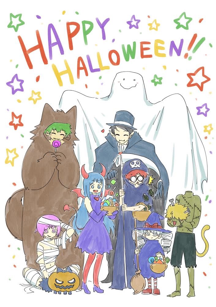 夜桜さんちの大作戦公式 Happyhalloween 権平先生からサプライズで描き下ろしハロウィンイラストが到着しました 家族がそれぞれ何の仮装をしてるか見るのも楽しいですね 夜桜さんちの大作戦 第5巻は来週11月4日 水 発売です トリック オア