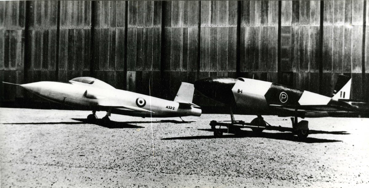4/ Only one survived (A93-2 in the  @AusAirForce Museum in Point Cook), which ended its flying career in June 1954.The Pika was powered by a single Armstrong Siddeley Adder turbojet, and had a maximum speed of over 755 km/h.