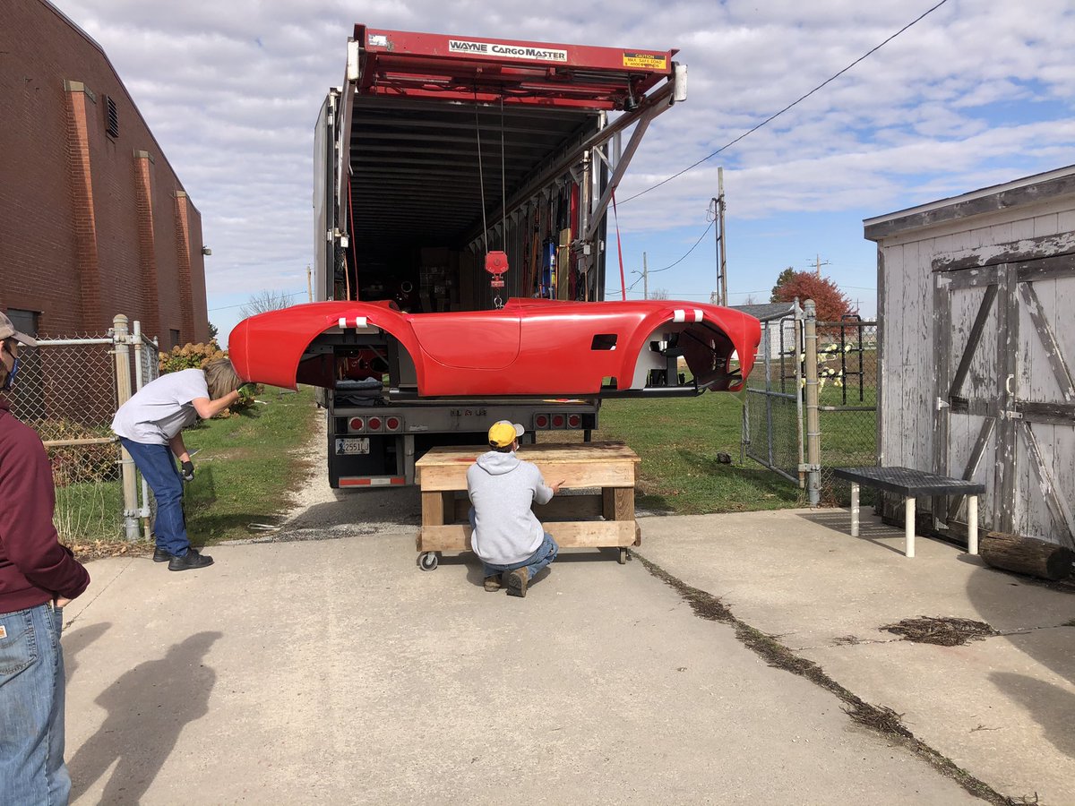 InstructorHags's tweet photo. We got a special delivery today!  Our @FactoryFive Mark4 kit is finally here!  We can’t wait to get started! #rowvastrong #cobrabuild https://t.co/RLCAxjS922