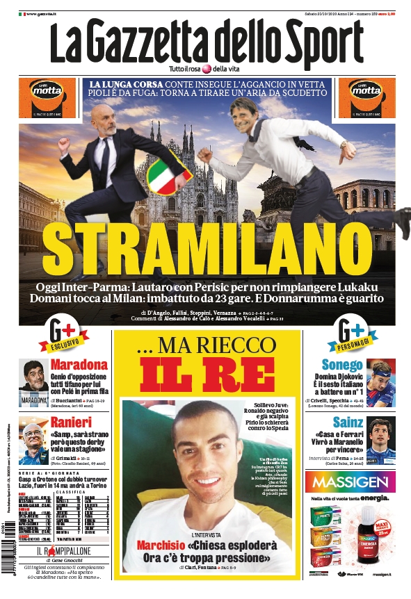 #Buongiorno con la #primapagina di oggi
📣 STRAMILANO

Tutte le notizie 👉 gazzetta.it/primapagina/

#gazzetta #31ottobre