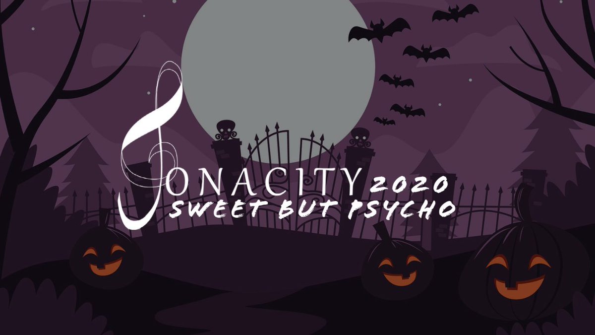 _tonacity's tweet photo. NEW VIDEO of our performance of “Sweet But Psycho” is up on our YouTube channel! https://t.co/omIq2Jqk6v  Since we cannot be together for our traditional Spookappella concert this year, we still wanted to do something special for Halloween. We hope you enjoy! 🎃👻 https://t.co/wijcfbk0UY
