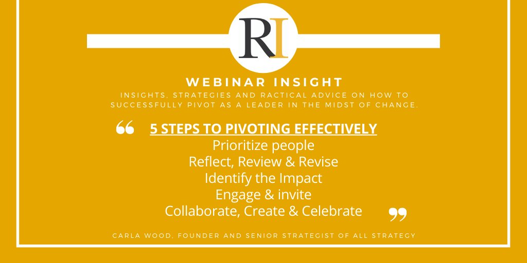 THE_REIBC's tweet photo. In our recent webinar, we were joined by Carla Wood, Founder, and Senior Strategist @allstrategy. Carla provided insights, strategies &amp; practical advice on how to successfully pivot as a leader in the midst of change.🖥️

View upcoming webinars here: https://t.co/DPxNjCSMks https://t.co/GvMgWV6Mcz