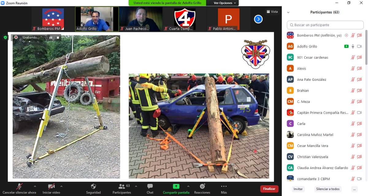 CentralCBPM's tweet photo. Bomberos de Puerto Montt de las compañias de rescate vehicular participan de una charla tècnica sobre Estabilizaciòn y Extricaciòn Vehicular dirigida por el Instructor Adolfo Grillo Queirolo, bombero del Cuerpo de Bomberos de Santiago https://t.co/iWV5gDQqa3