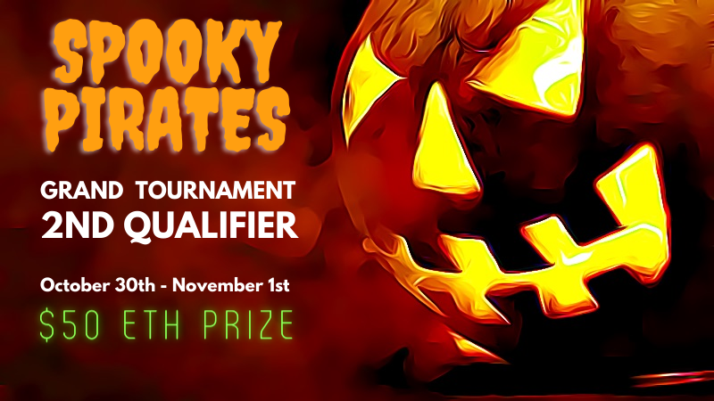 pirates2048's tweet photo. 🎃Our weekend tournament - Spooky Pirates - just started!🎃
🏆This will count as the 2nd Qualifier for our Grand Tournament.
💰Will also have a $50 in $ETH prize!
@maticnetwork @Matic_Devs
#Matic #MaticDevDrive #playtoearn #blockchaingames #cryptogaming https://t.co/2fsN0zlohn
