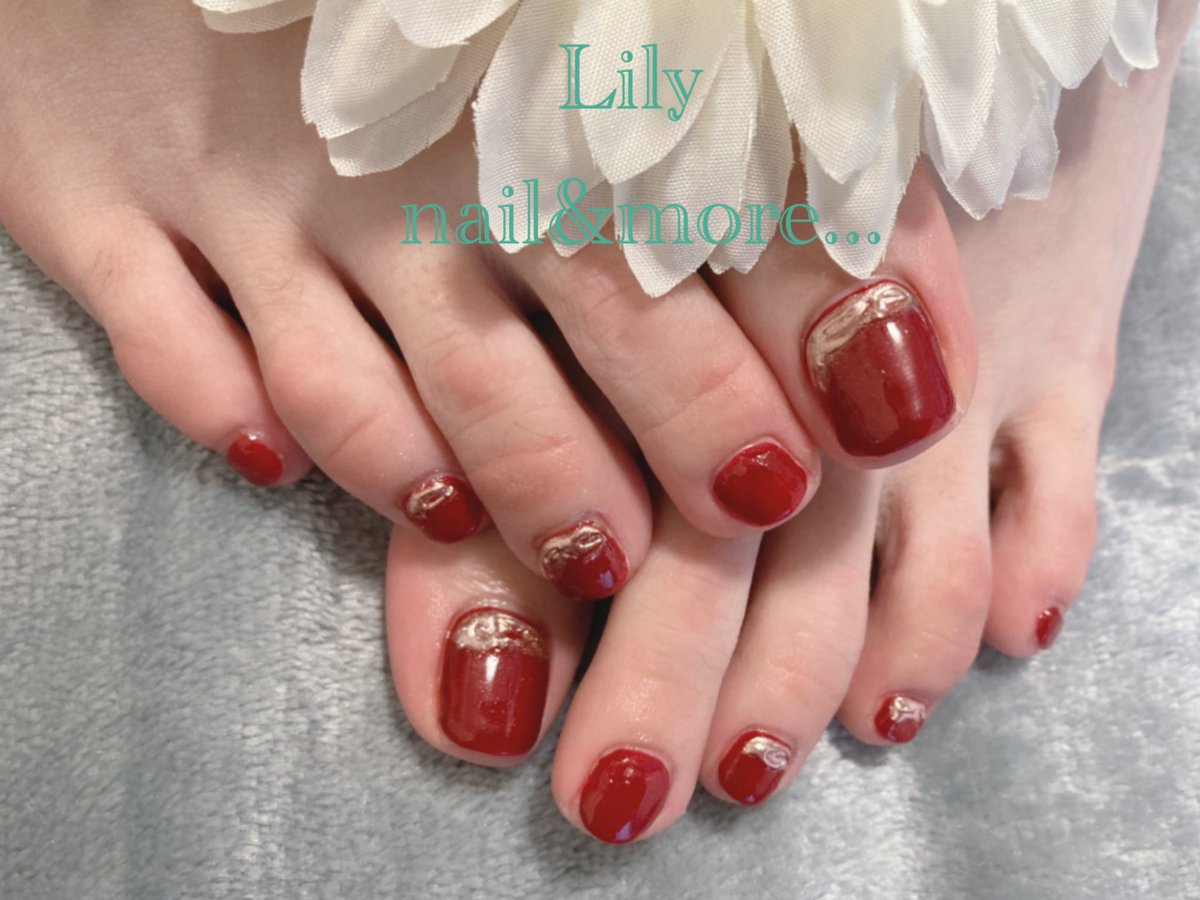 Lily Nail More いい女赤フットネイル 上野毛 上野毛ネイルサロン 上野毛プライベートサロン 世田谷 二子玉川 自由ヶ丘 等々力 尾山台 ネイルサロン ネイルサロンlily