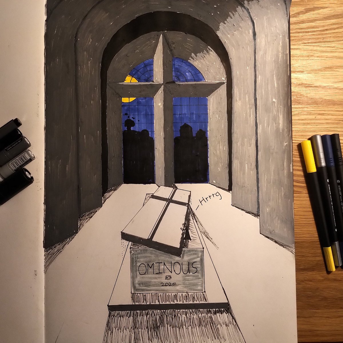 #Inktober day 30: Ominous: hrrrrrg, hrrrrrg... Better get your chainsaw ready... #inktober2020 #ominous