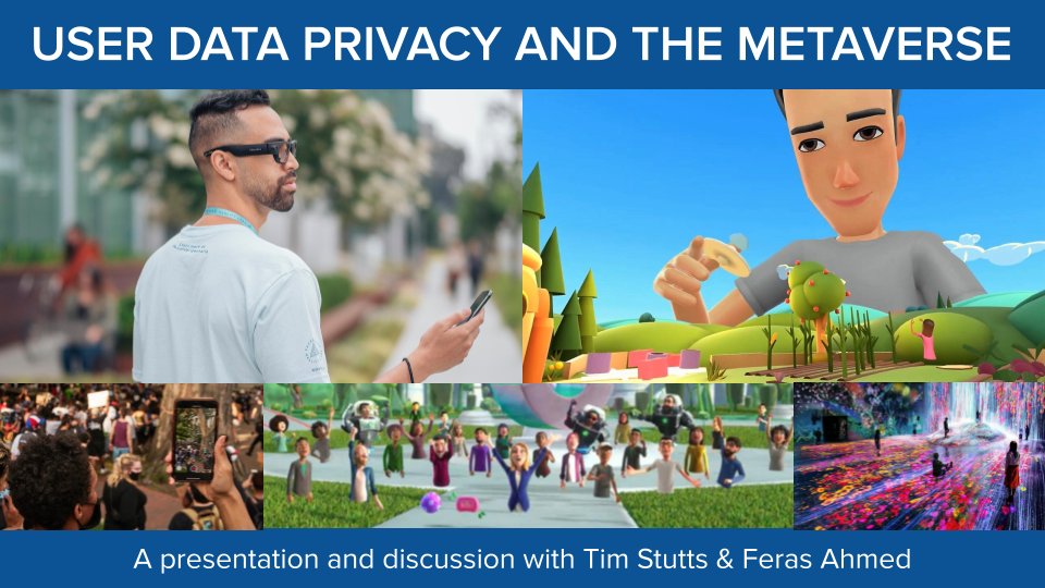 we quickly shifted course after accepting that an early stage xr metaverse already exists. while pt 1 of the talk would be focused around our previous work in privacy design & compliance for enterprise xr, pt 2 could look towards a near future in consumer xr & user data privacy.